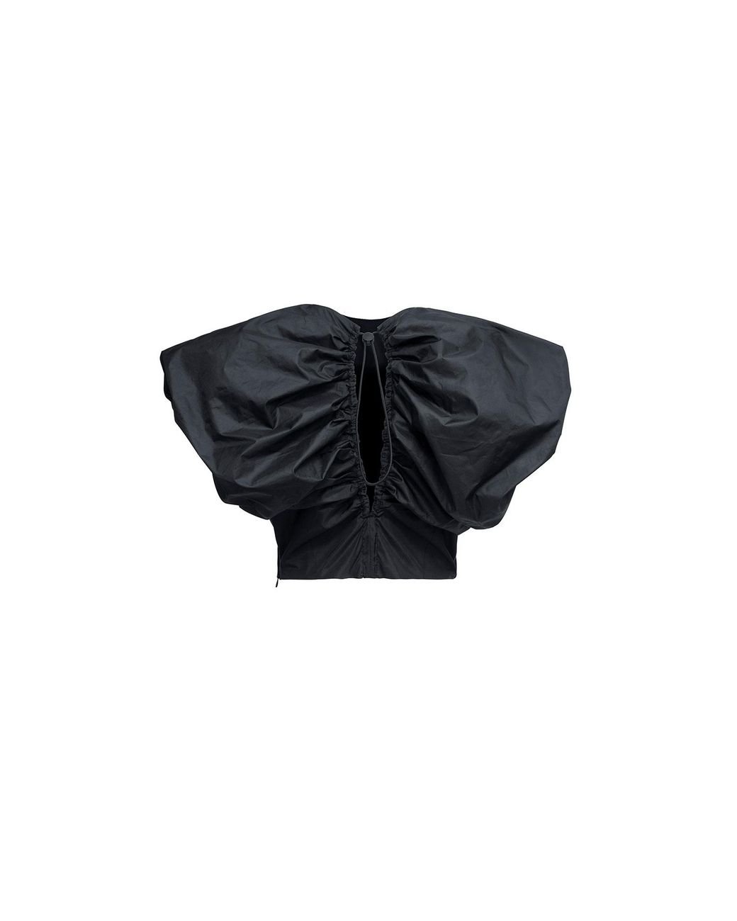 Audrey Vallens Black All-Gen Gathers And Volume Top