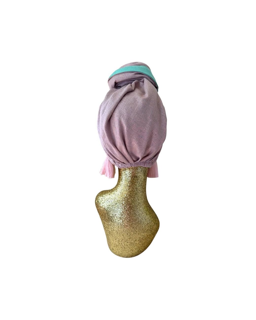 Julia Clancey Green Edith Aqua Reversible Tassels Turban