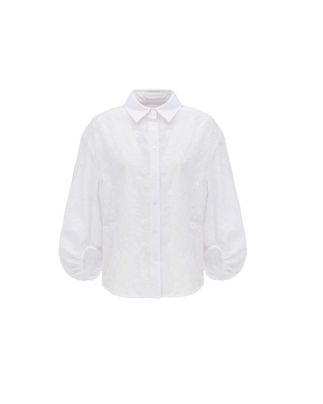 Georgette White Ivory Lace Shirt