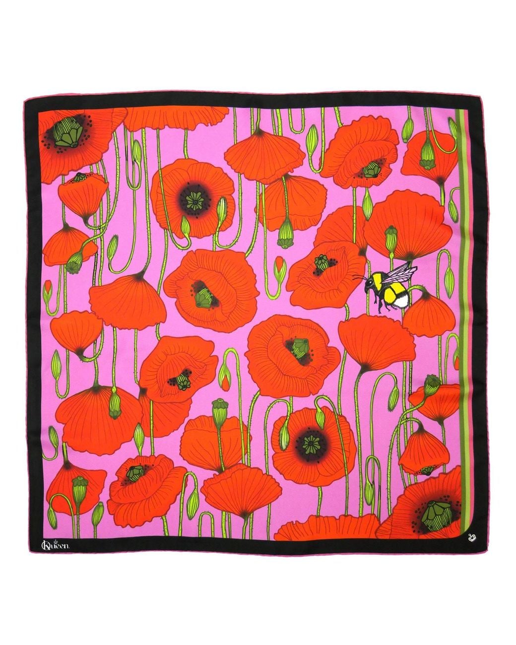 Kueen Red Silk Scarf
