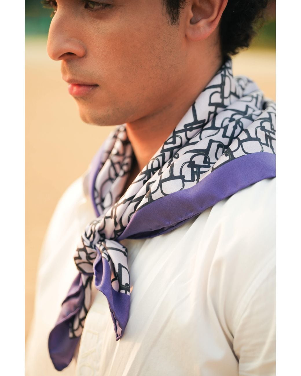 Neightiv Black Horse Bits Small Silk Scarf- Bits
