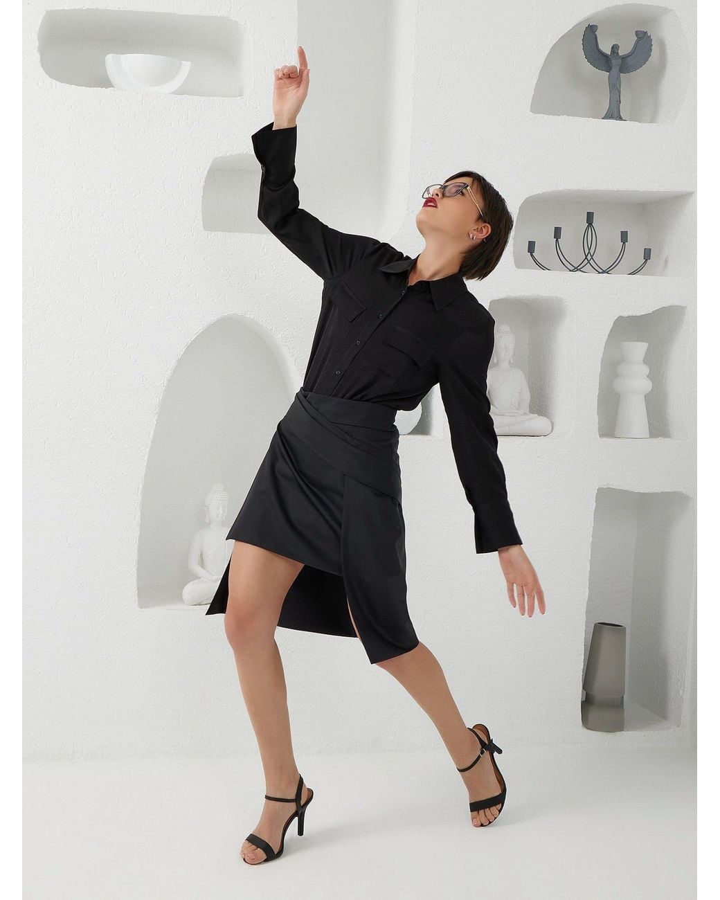 Lumina Eligma Blue The Refined Curve Skirt
