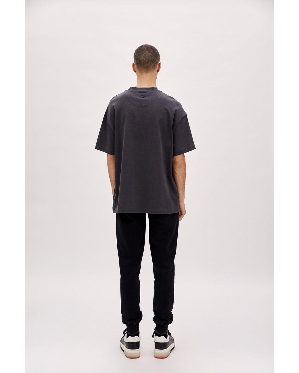 Pcfg Blue Oversized Tee With Emboss Detail for men