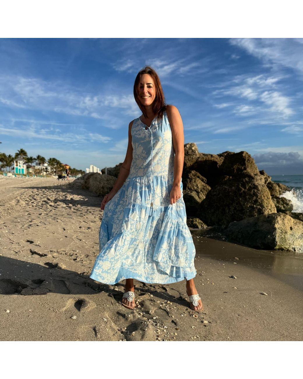 Pick Happy Relax Maxi Dress Tree Babyblue