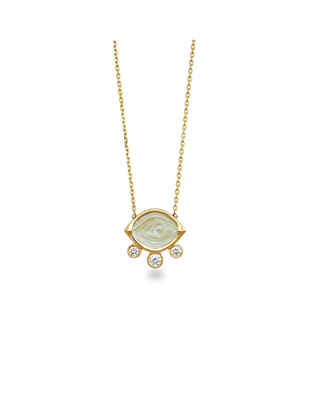 Myrto Katramadou Jewellery Metallic Aegean Eye – Amethyst Mini Necklace