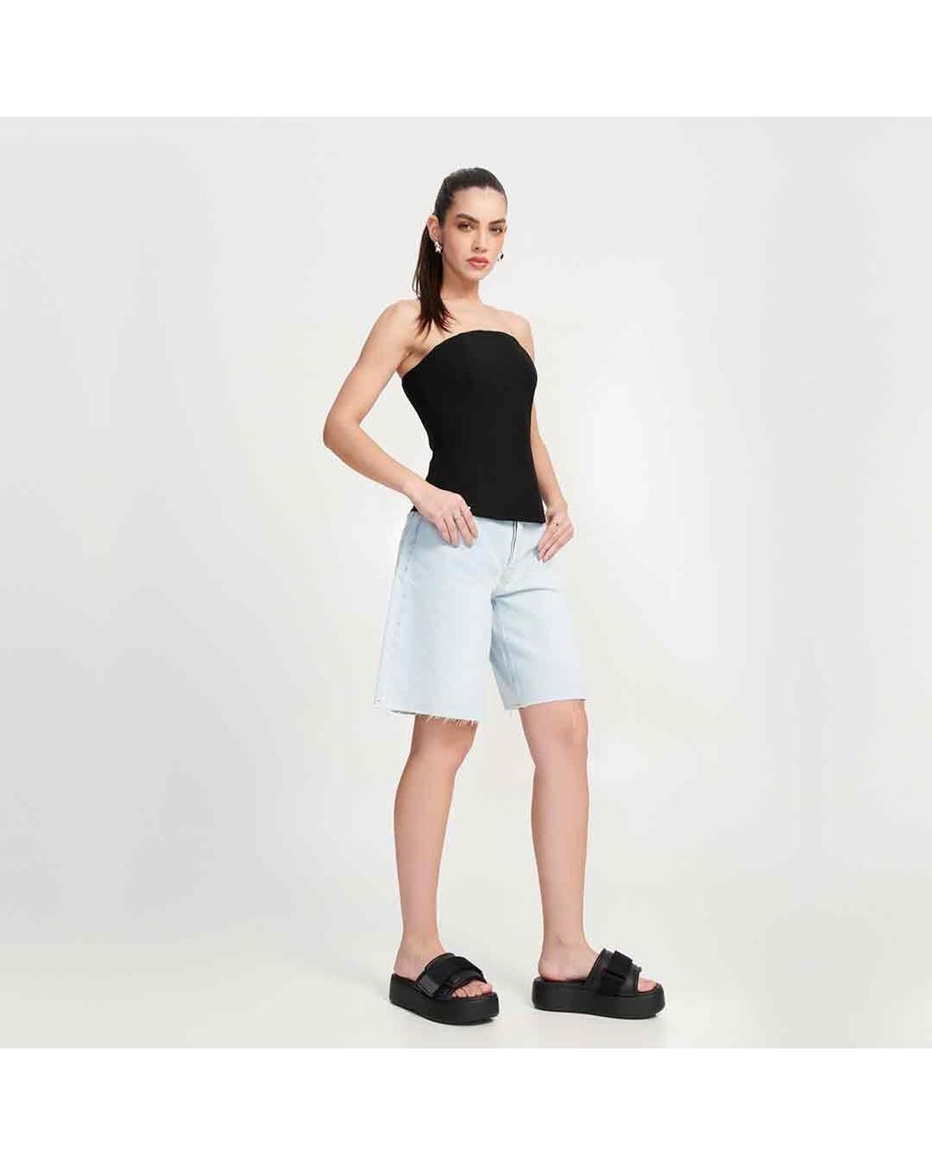 Melissa Black Free Fuzzy Slide Platform
