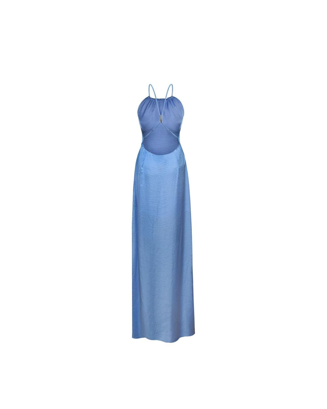 Audrey Vallens Blue Miss Av Satin Dress Diamond