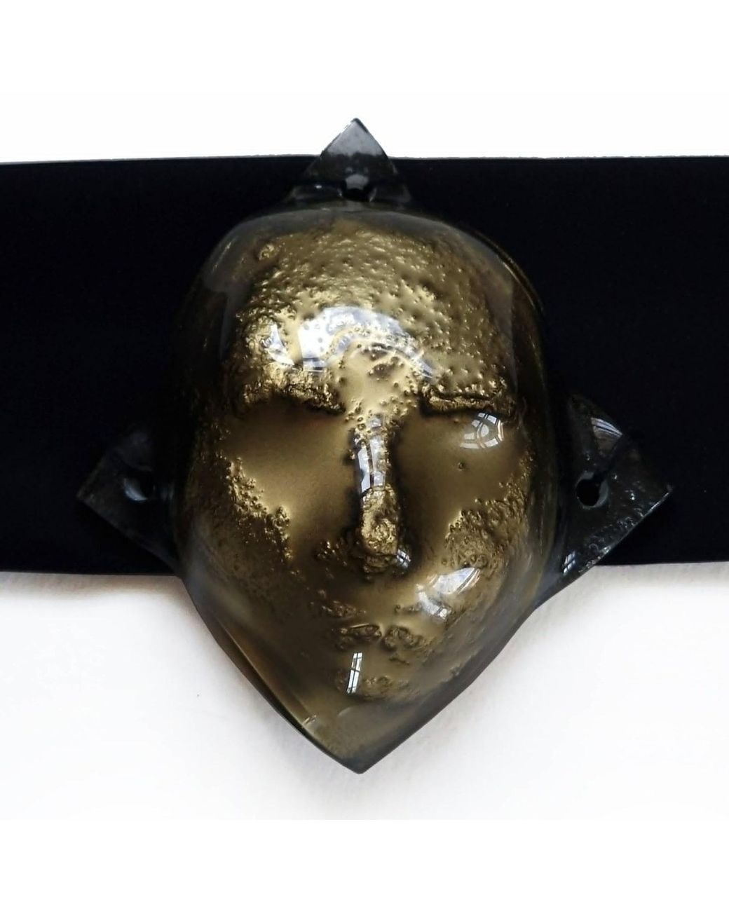 Laura Daili Blue Golden Face Glass Belt