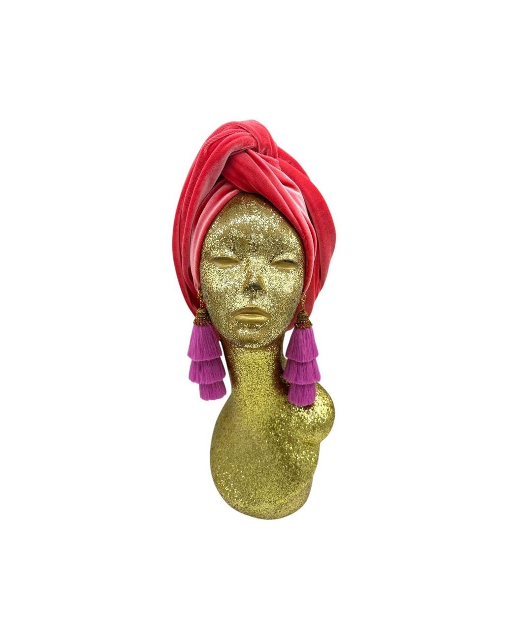 Julia Clancey Red Flamingo Lilac Swinglette Turban