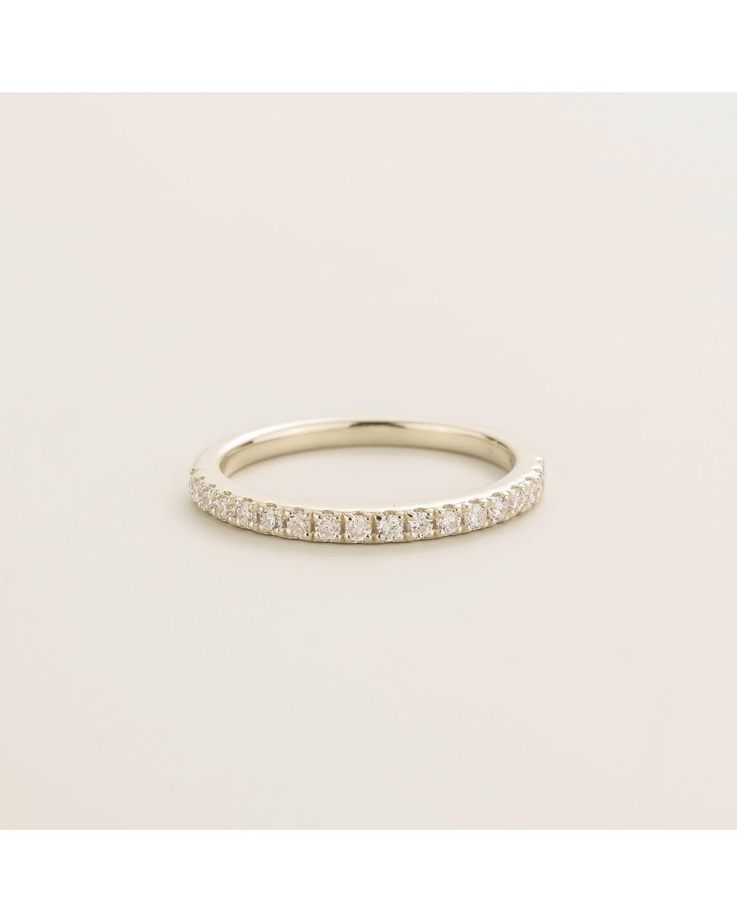 Juvetti White Stacy Diamond Half Eternity Band Ring
