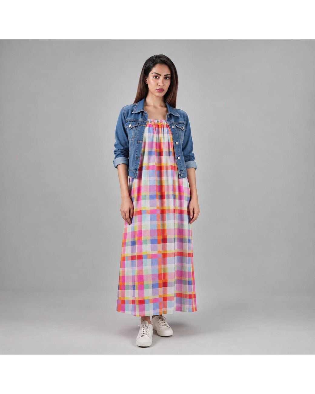 DHARA SHETH DUBAI Red The Palette Picnic Spaghetti Strap Maxi Dress