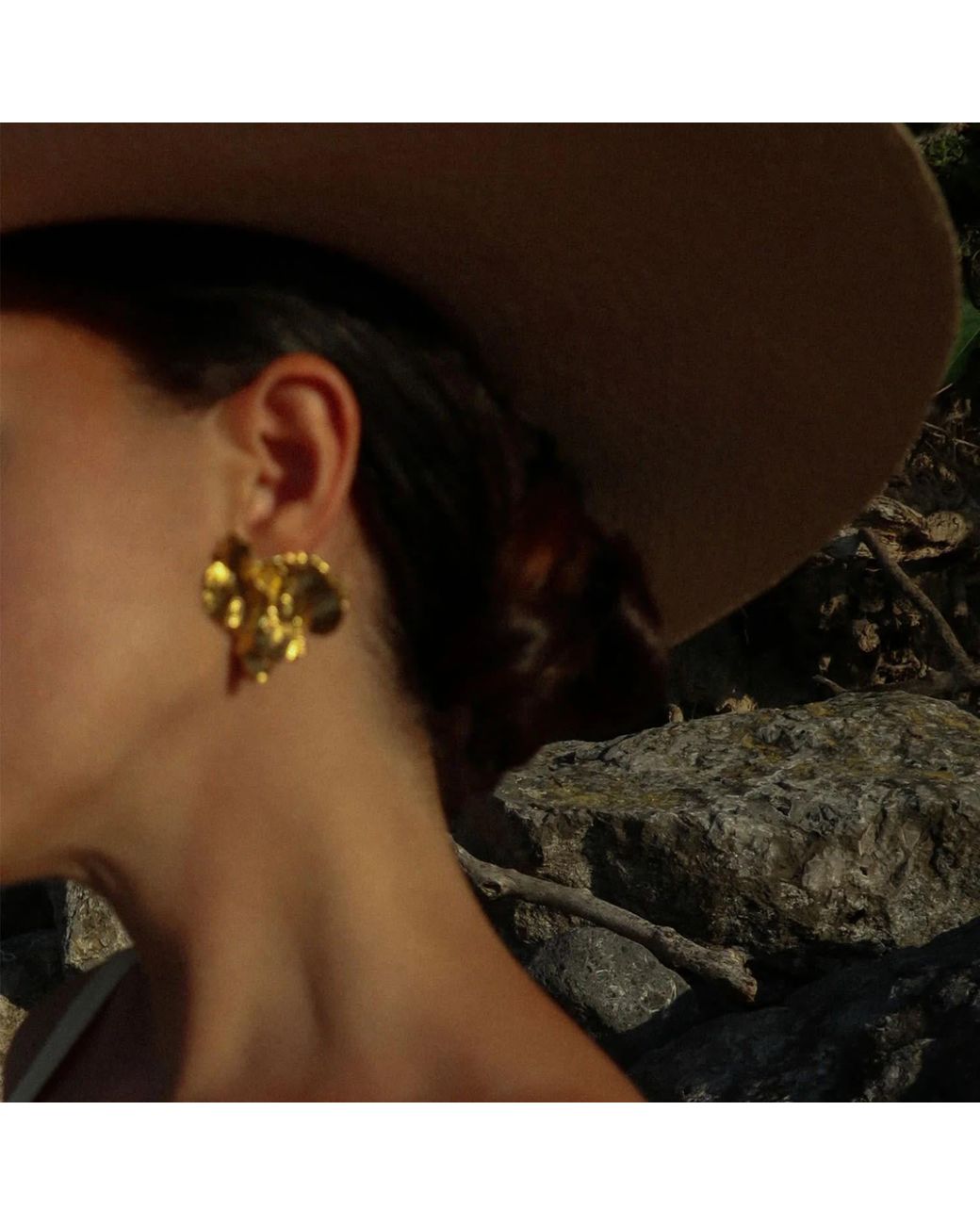 EVA REMENYI Metallic Artemis Goddess Earrings