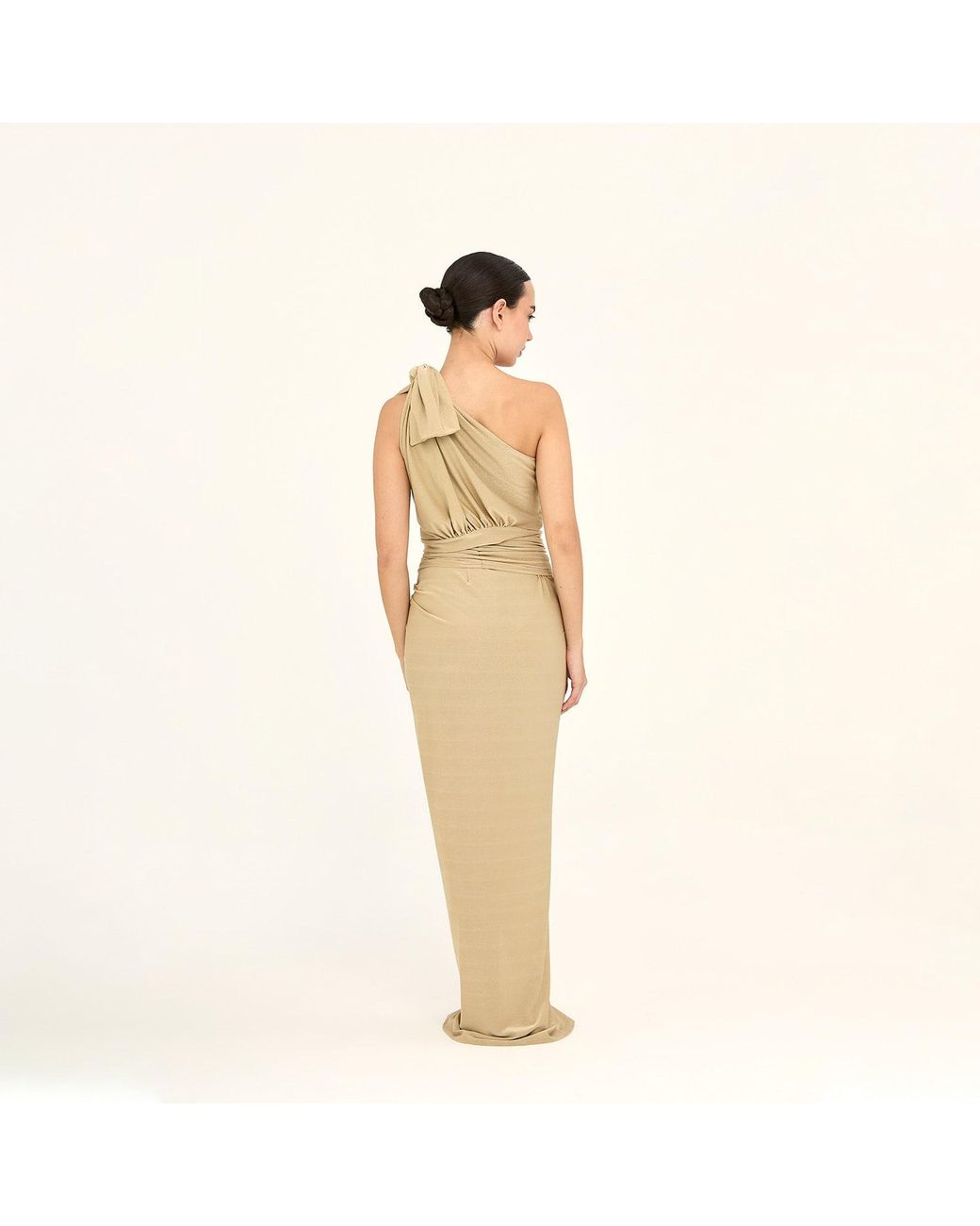 Aguaclara Natural Doree One Shoulder Blouse