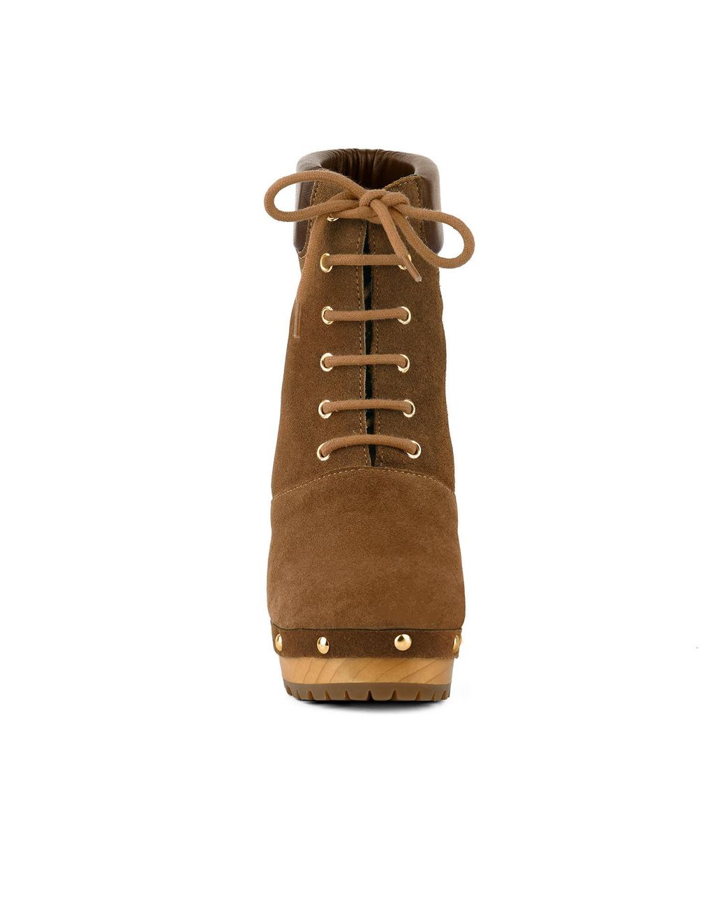 Rag & Co Brown Neutrals Maaya Handcrafted Collared Suede Boot