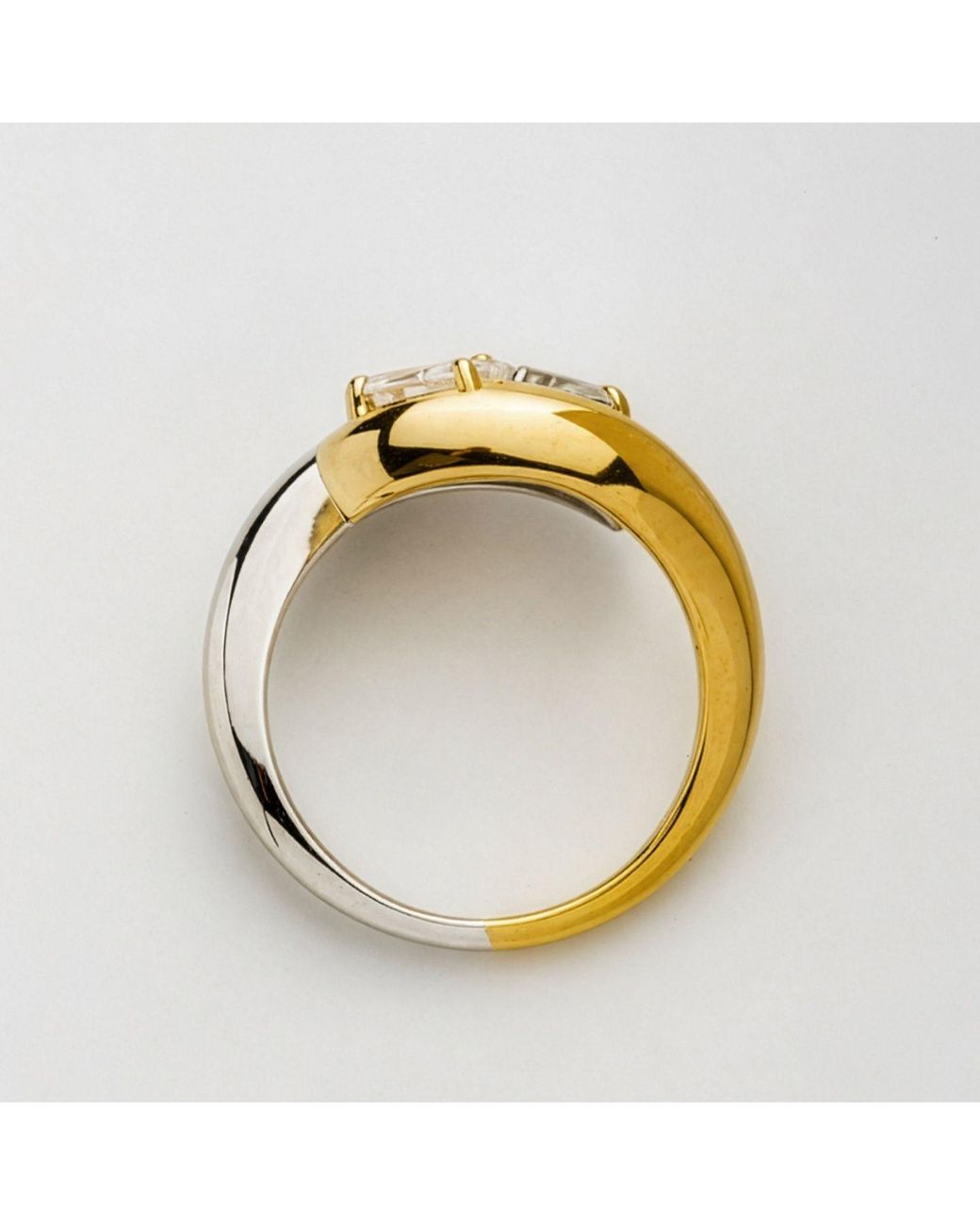 Belinda Jewelz Metallic Mixed Metal Gemstone Chunky Wrap Ring