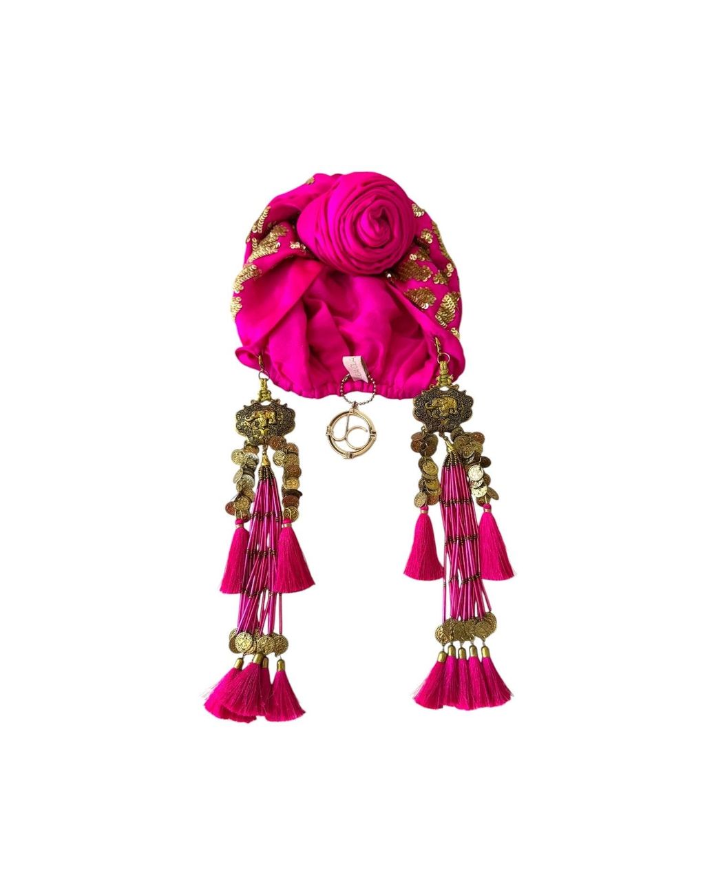 Julia Clancey Pink Luxe Edith Hotty Dream Leopard Sequin Turban