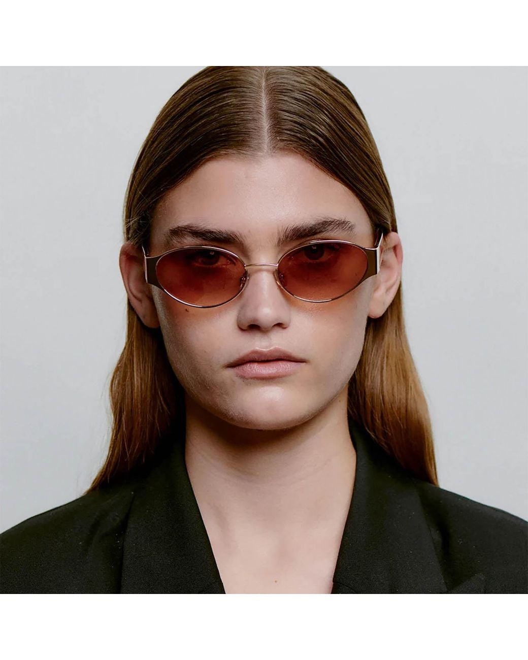 A.Kjærbede Brown Bella Sunglasses Rosegold Havana
