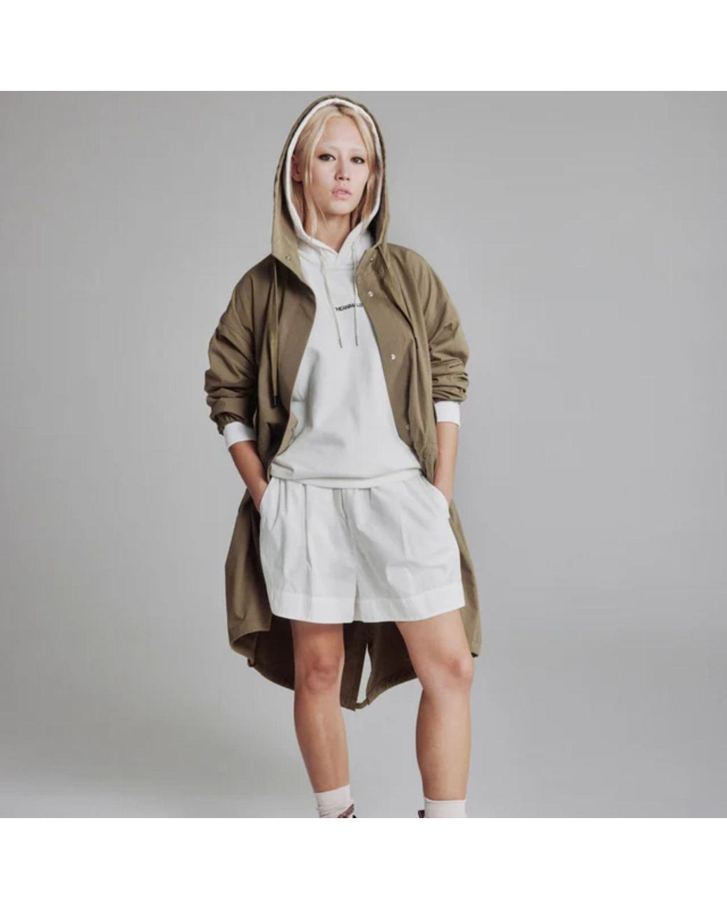Theanimals Green Neutrals Logo Light Coat for men