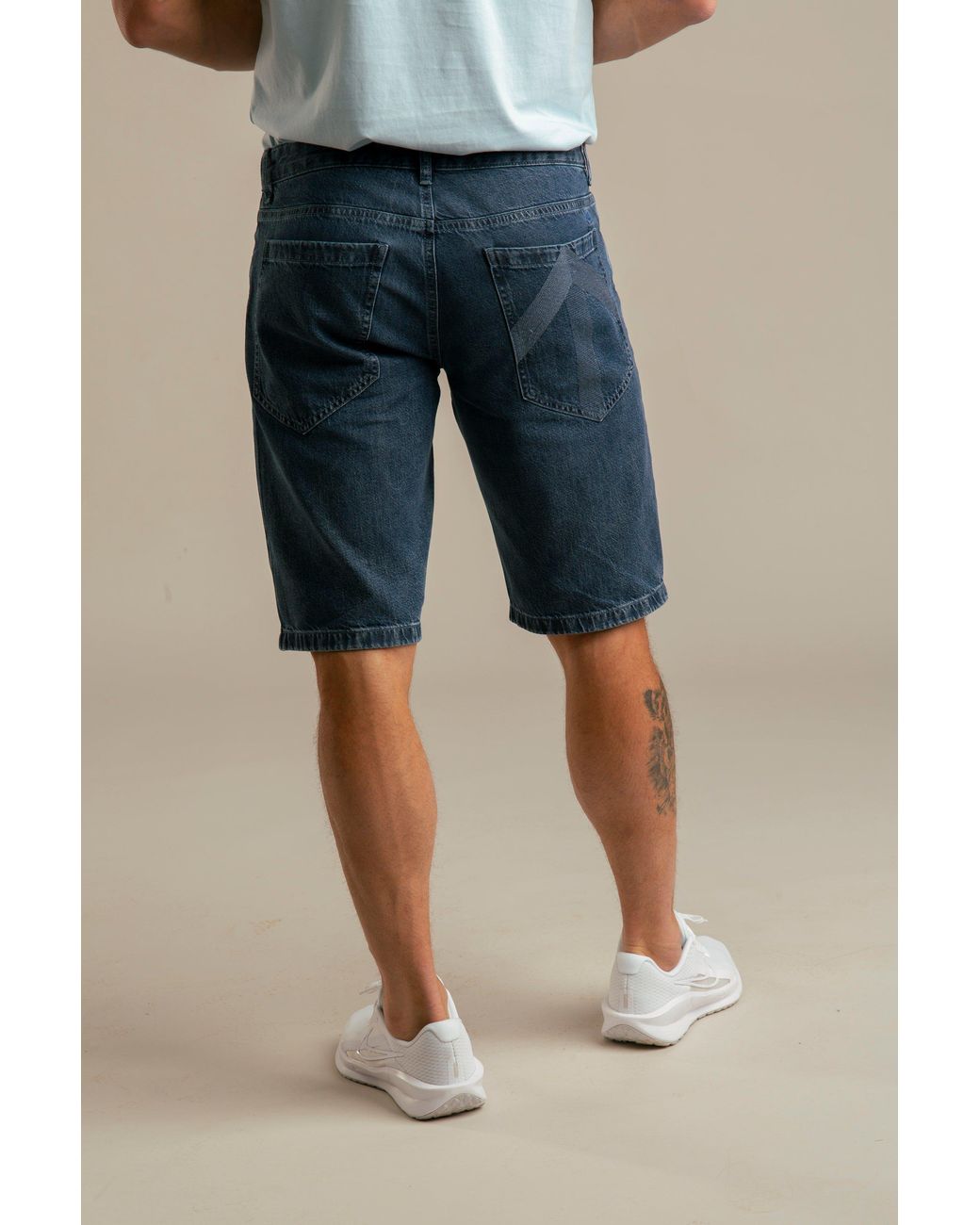 Reet Aus Blue Recycled Denim Shorts For for men