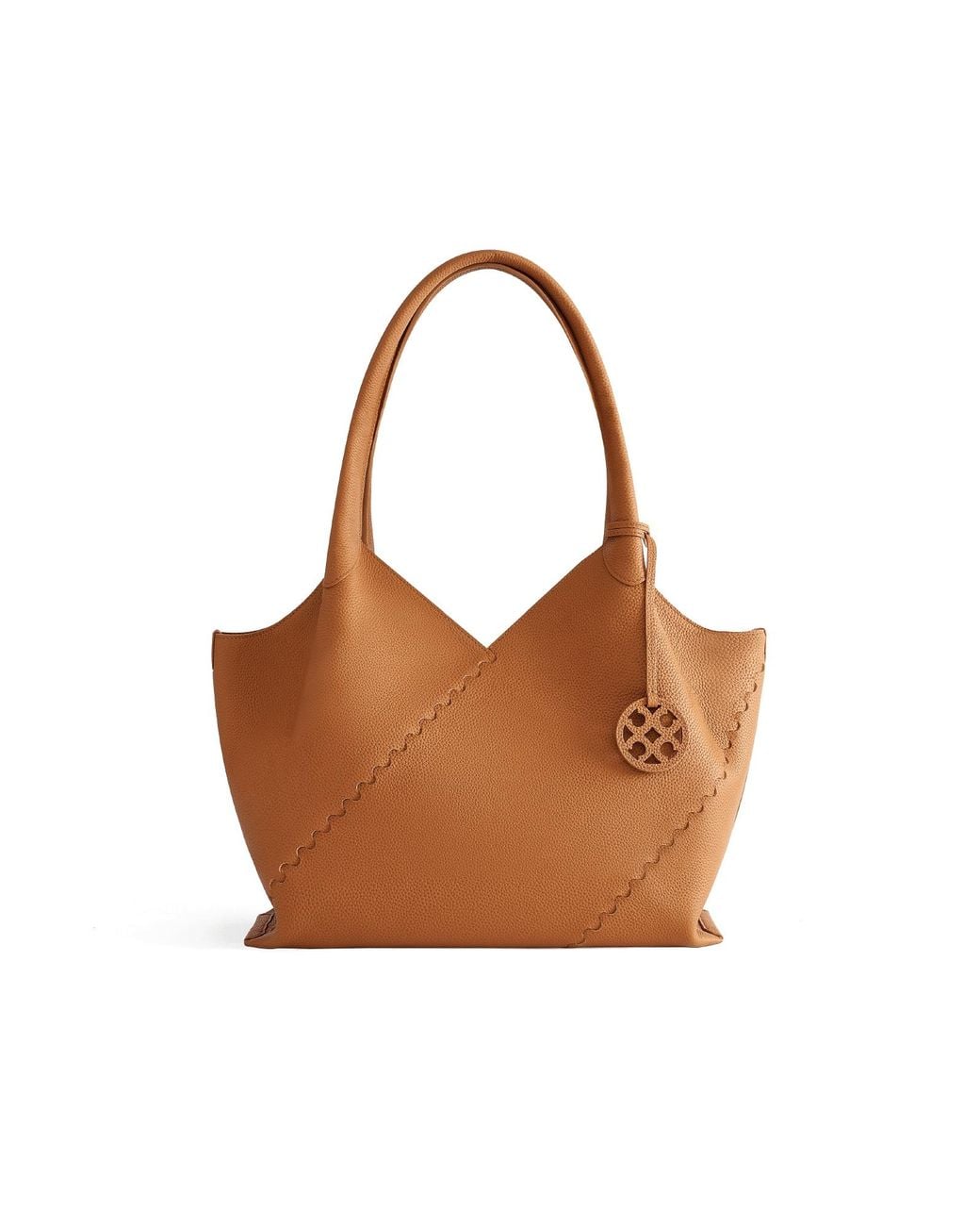 Orange Cube Brown Everyday Large Slouchy Tote
