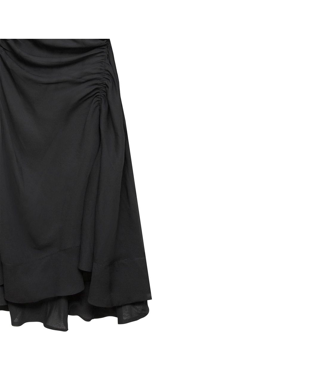 Audrey Vallens Black Miss Av Asymmetric Chiffon Dress