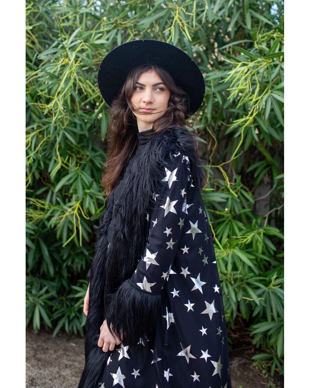 Jennafer Grace Black Penny Deluxe Starina Faux Fur Coat