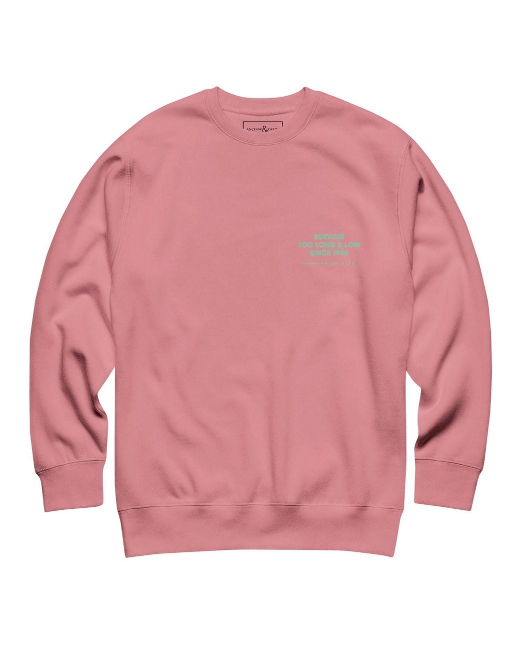 Anchor and Crew Pink Rose Set Point Social Volleyball Club League Organic Cotton Sweatshirt for men
