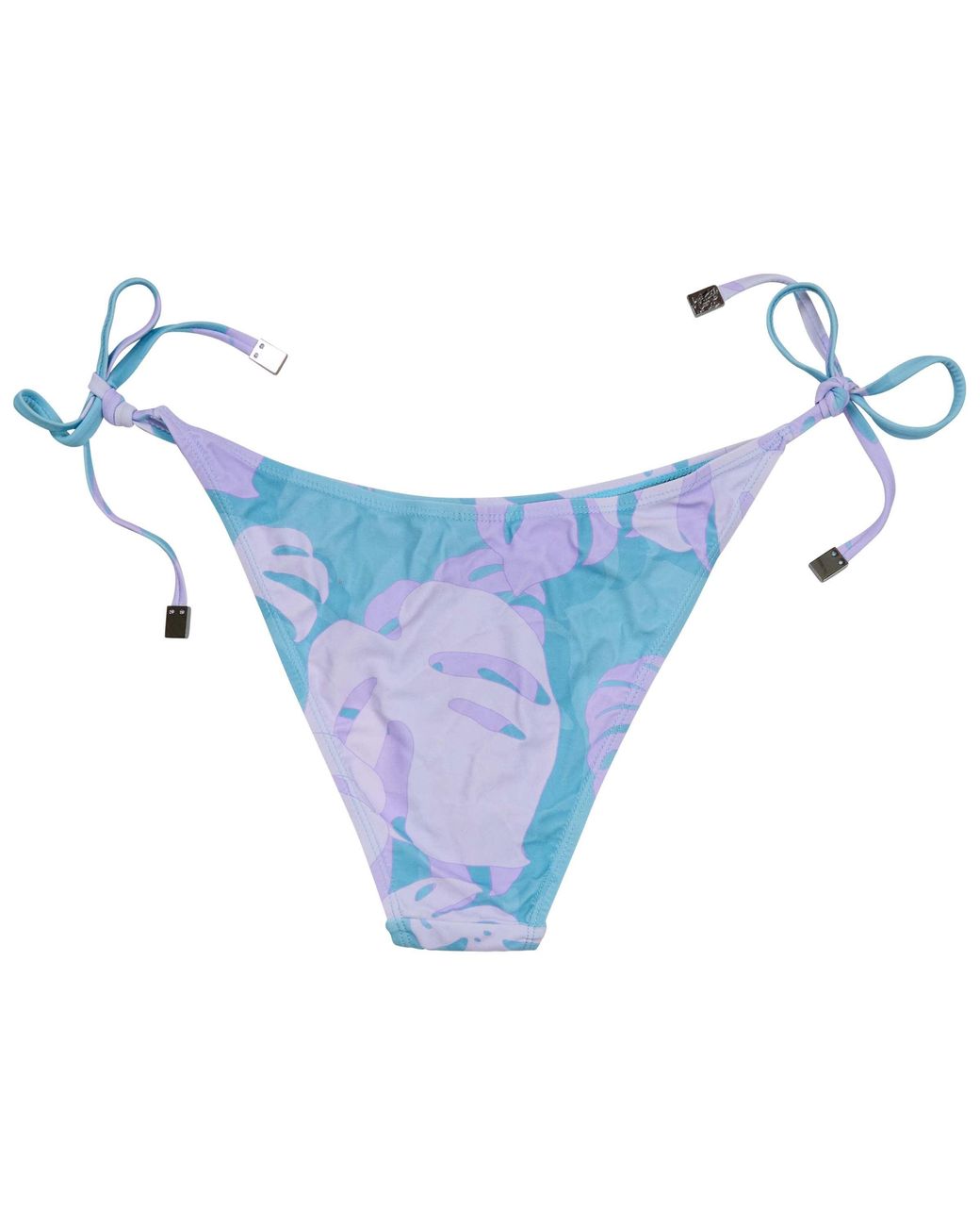 Lords of Harlech Blue Samara Monstera Floral Bikini Bottom