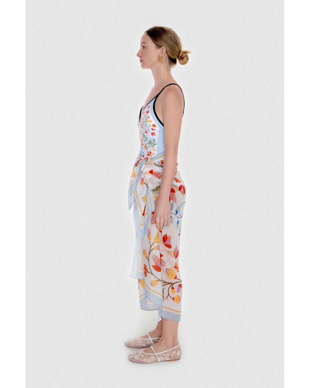 Jessie Zhao New York White Beach Sarong Wrap