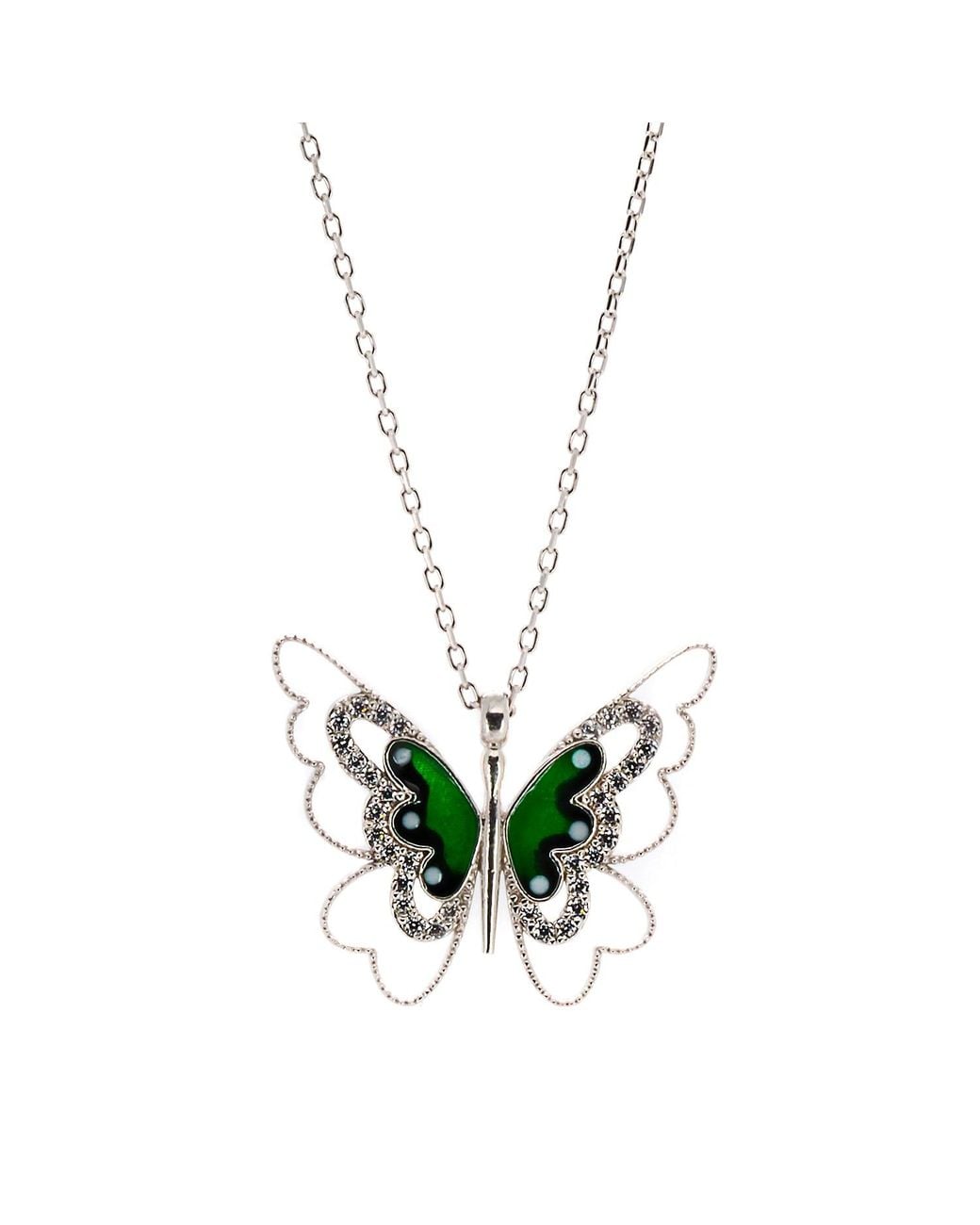 Ebru Jewelry Metallic Abundance Butterfly Necklace