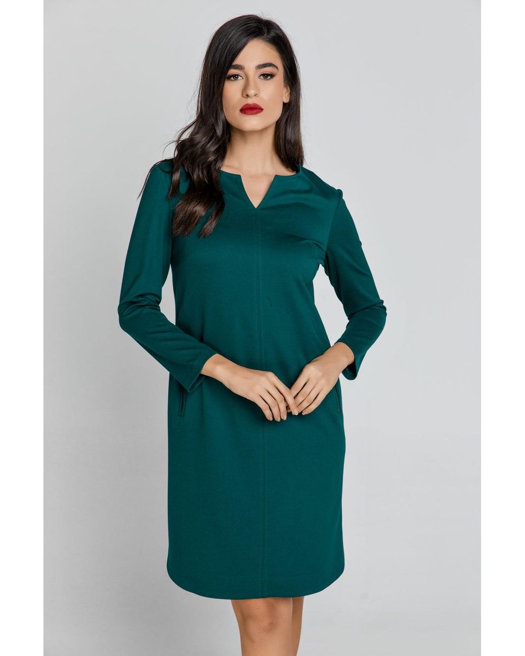 Conquista Green Emerald Sack Dress By