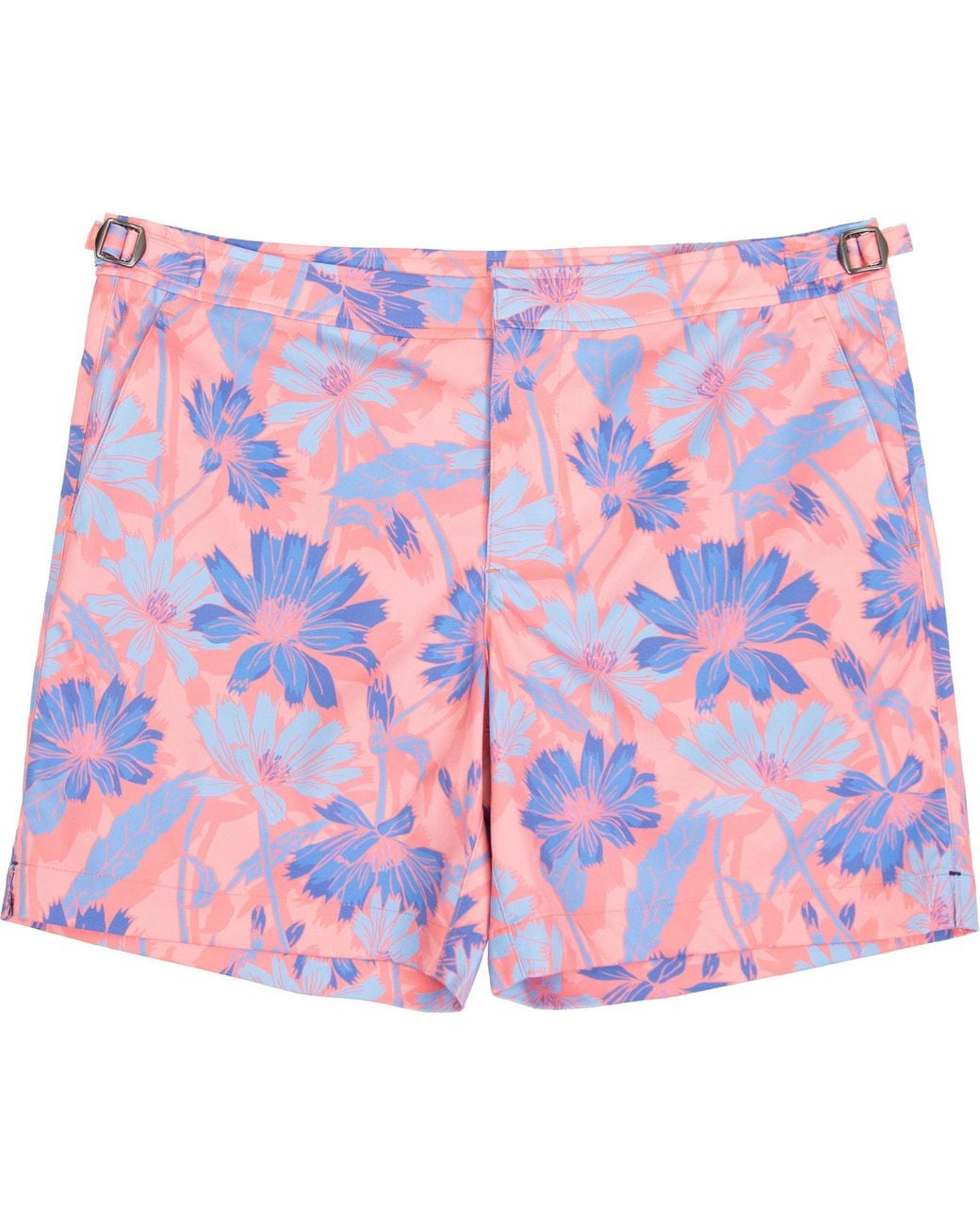 Lords of Harlech Pink Neptune Springtime Tailored Swim Short for men