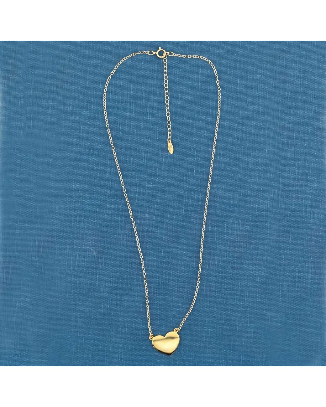 Kris Nations Metallic Heart Charm Necklace