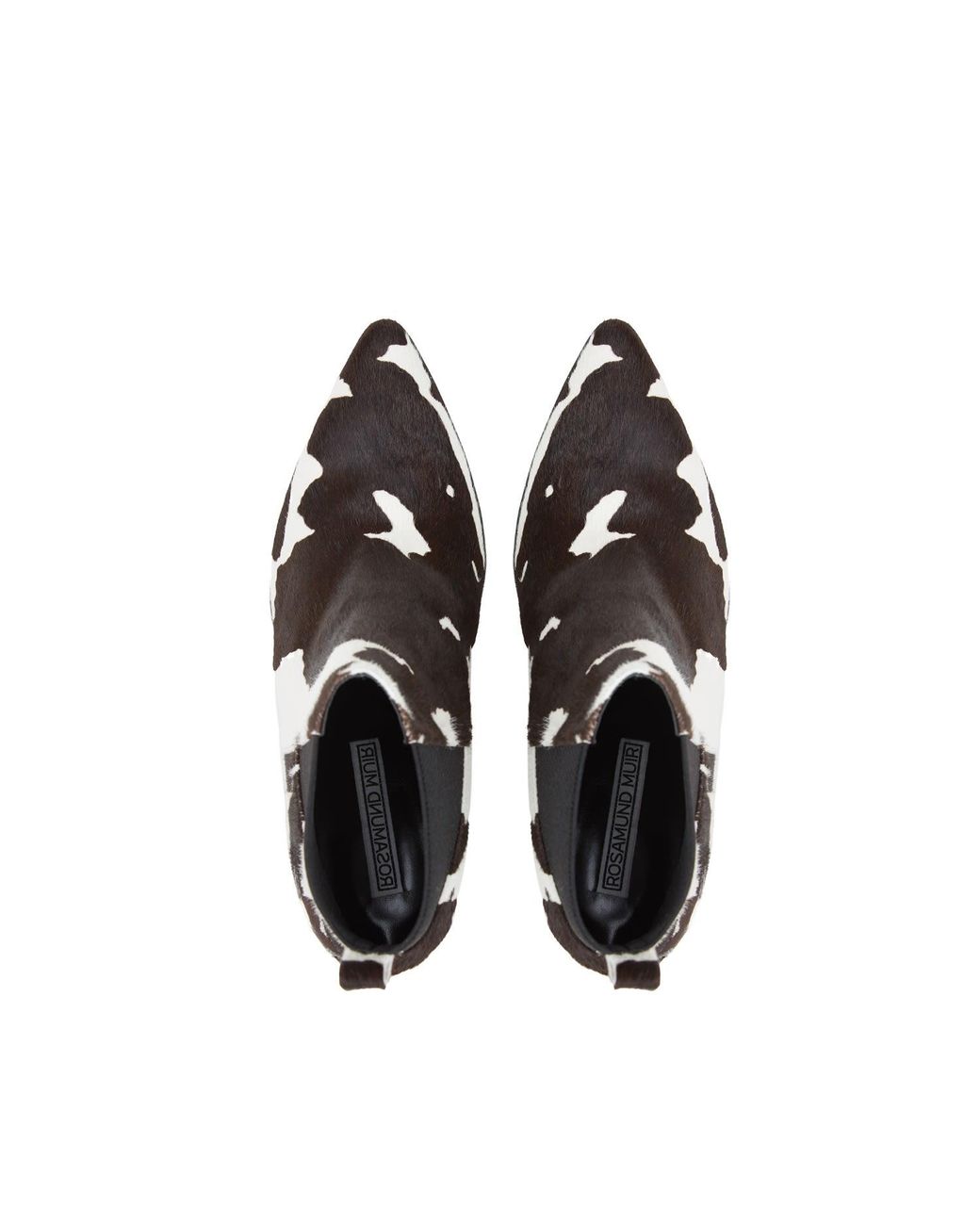 Rosamund Muir London Black Neutrals Felixa Cowprint Calf Hair With Star Ankle Boots