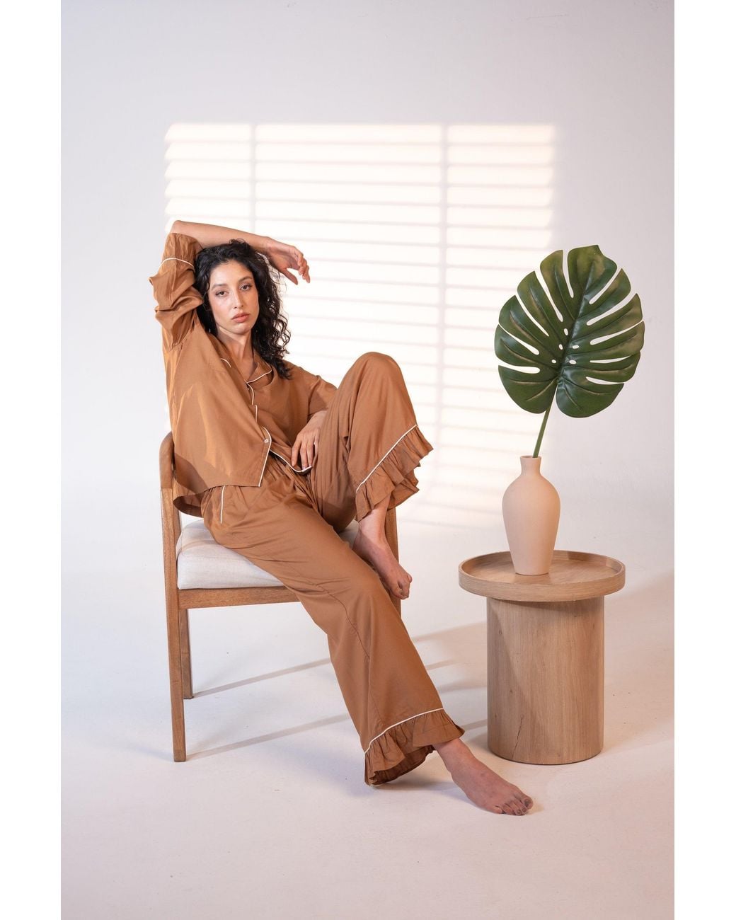 Carolina Benoit Brown Luxury Bamboo Pajama Set