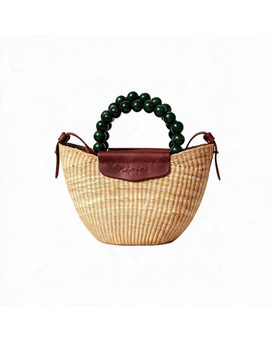 Kipépéo Metallic Selena Basket Bag – Forest