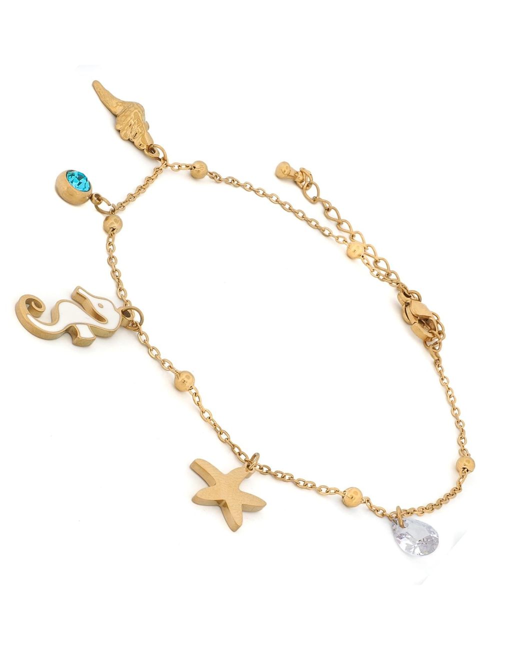 Ebru Jewelry Metallic Ocean Treasures Anklet