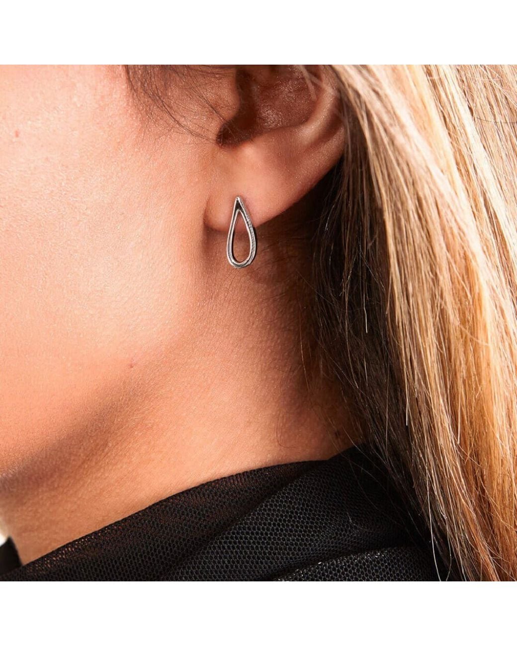 Lucy Quartermaine Metallic Solid Sterling Petal Studs