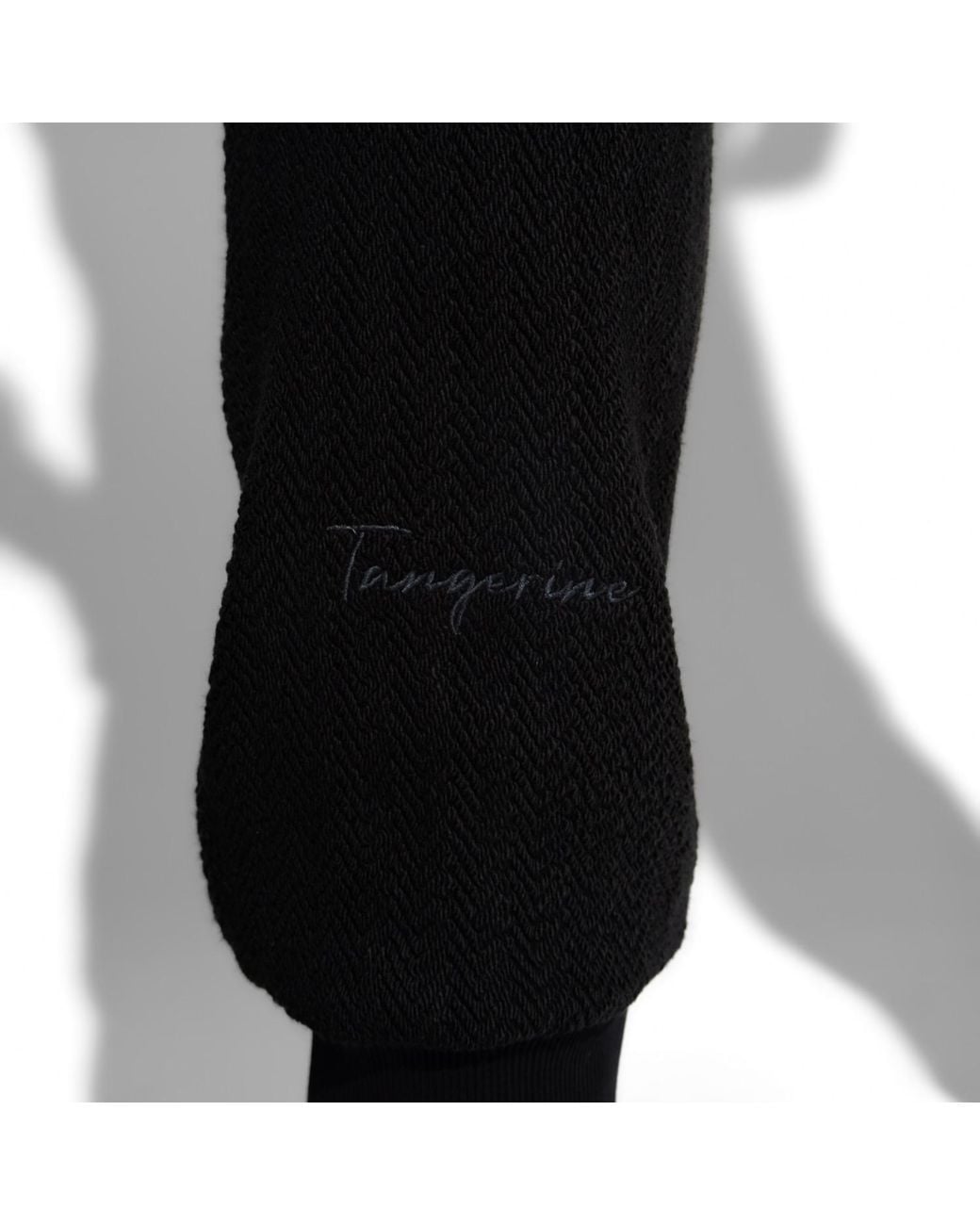 Maison Tangerine Black Knit Set Premium Cotton Zip-Up Hoodie & Joggers Tracksuit Set For