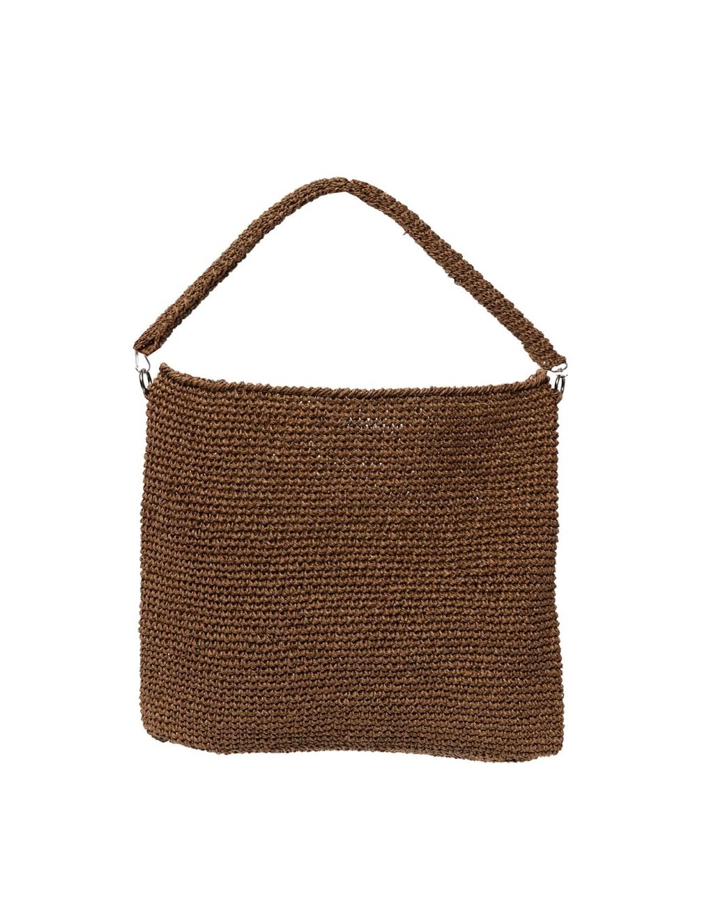 N'Onat Brown Raffia Hand Crochet Tote Bag