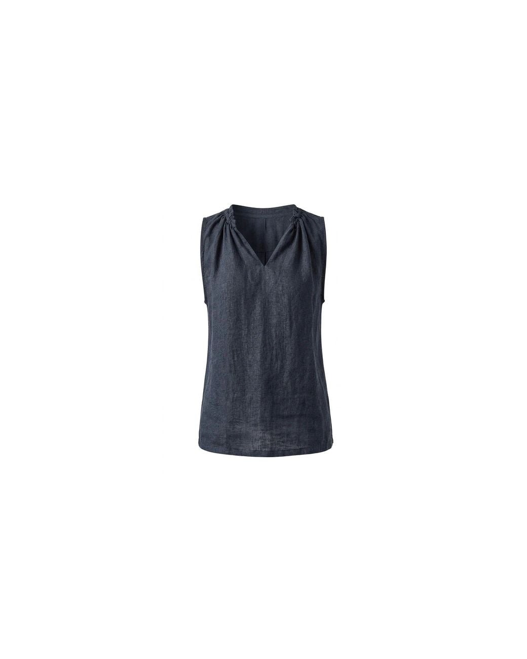 James Lakeland Blue Pure Linen Sleeveless Top
