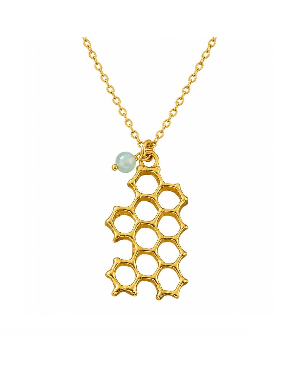 Mother Nature Jewelry Metallic Honeycomb Pendant, Handmade Nature Necklace