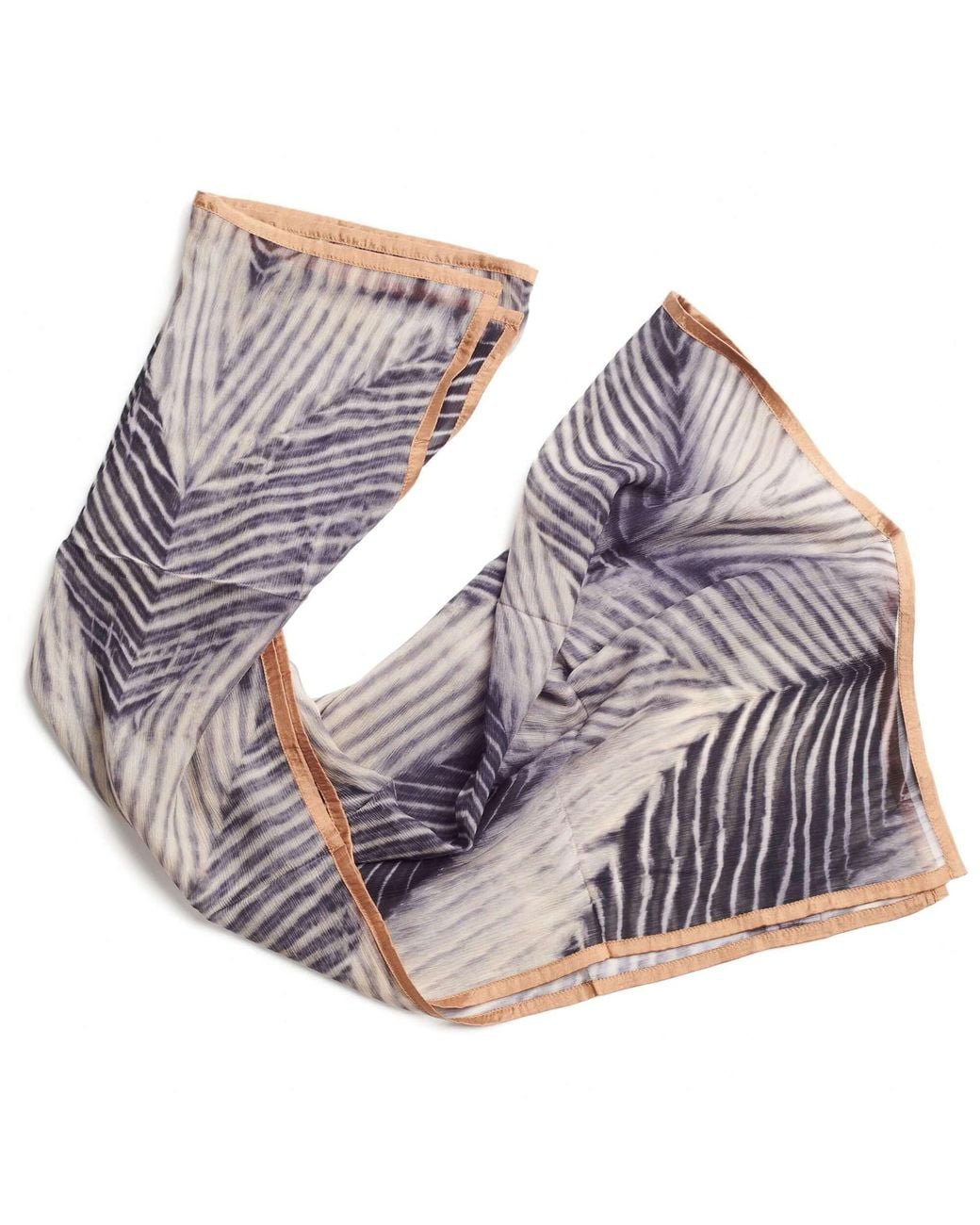 Variously Purple Chiffon Square Scarf Samu Hand Crafted Shibori Print Silk