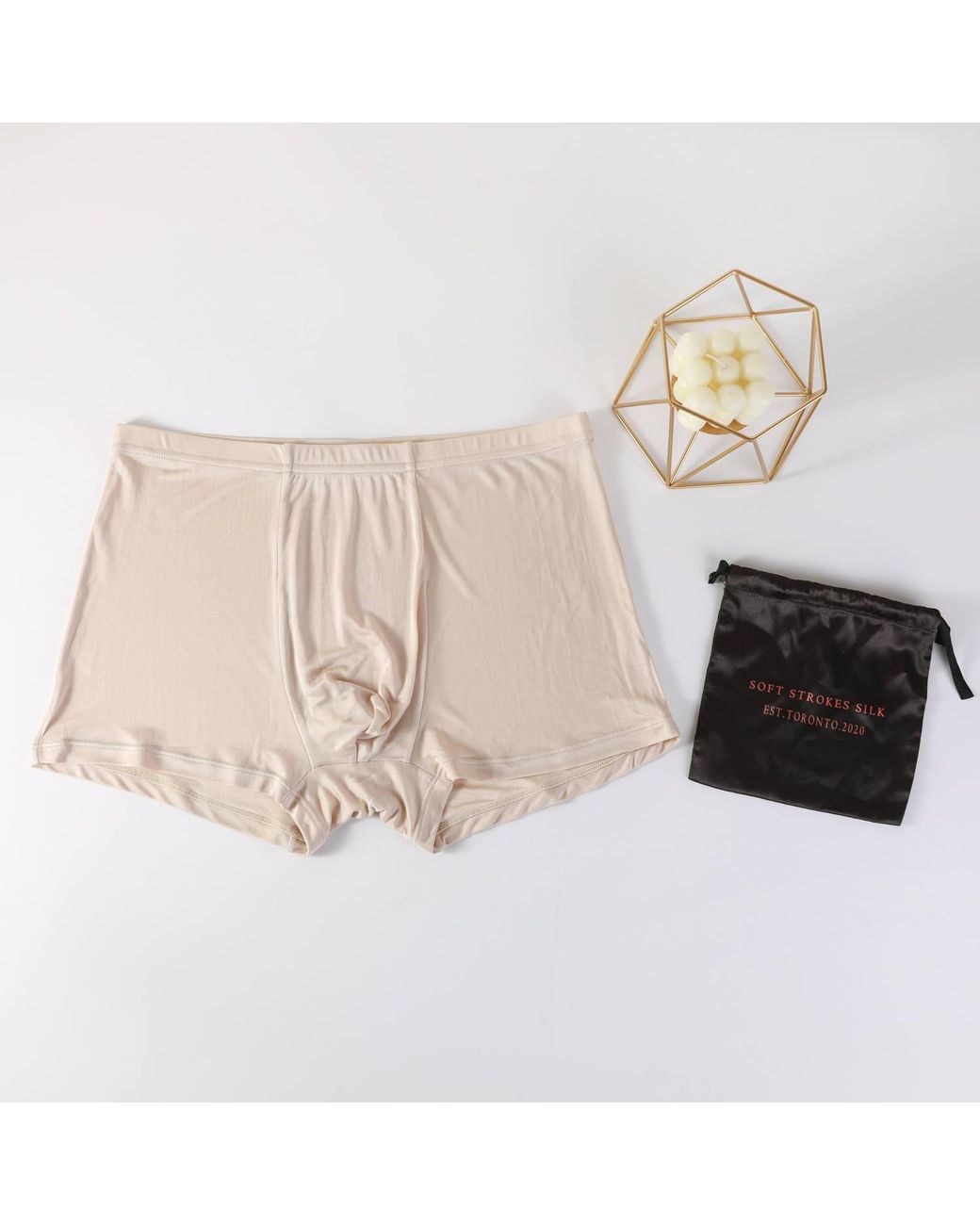 Soft Strokes Silk Gray Set Of Two Knitted Silk Trunks for men