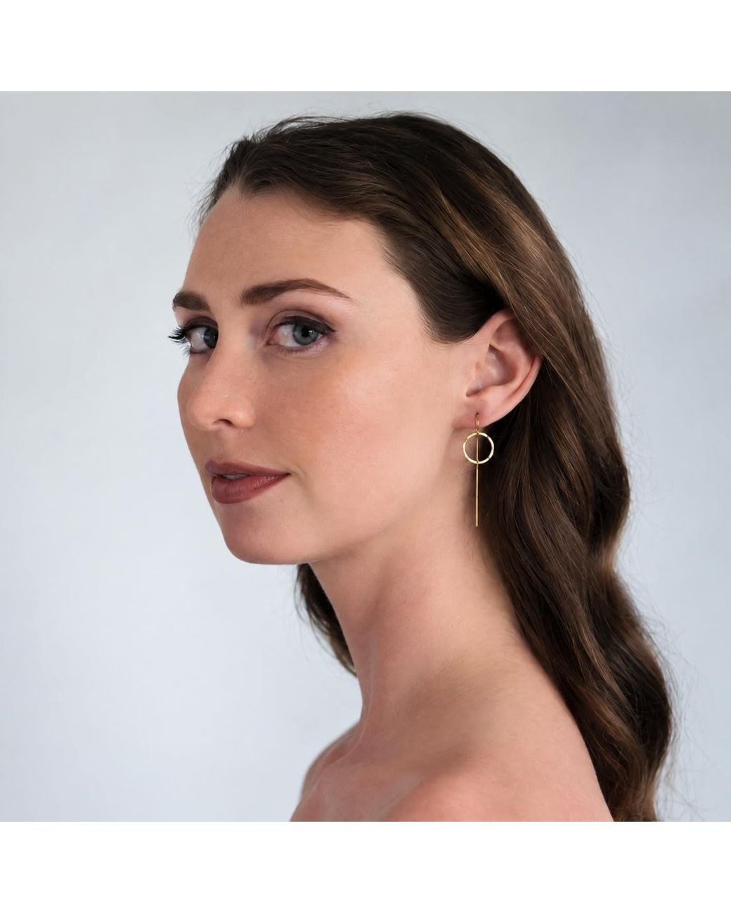 Heather Hawkins Jewelry Metallic Small Filigree Hoop Threader Earrings