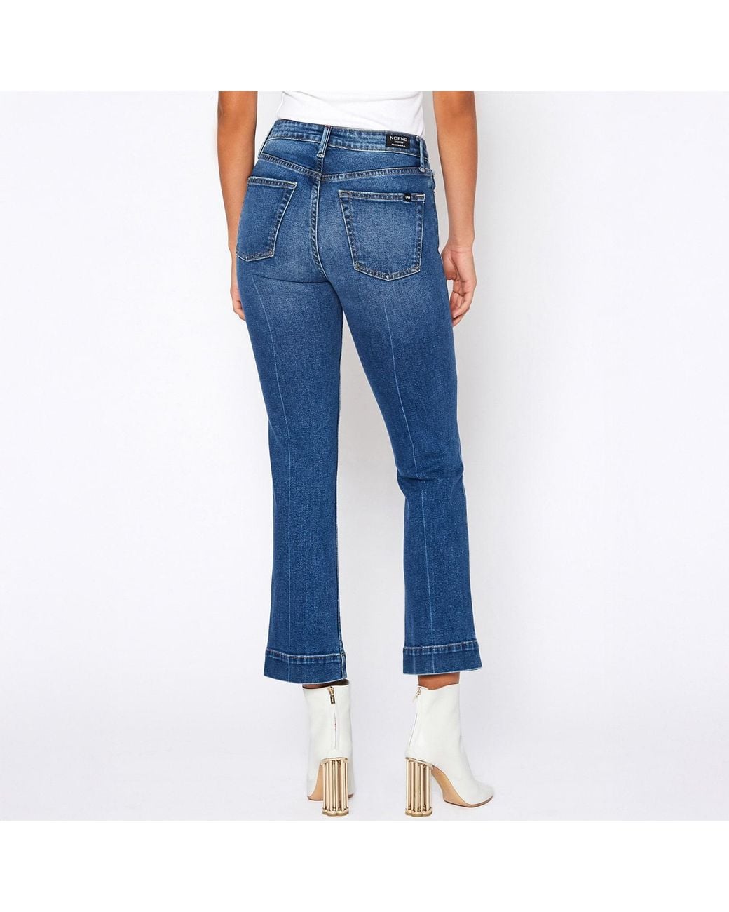 NOEND Blue Farrah Kick Flare Jeans