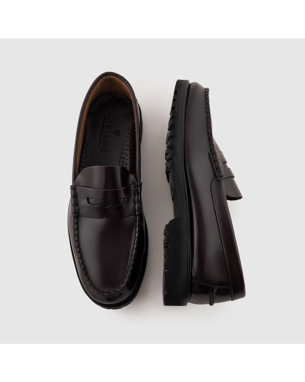 Mariano Shoes Black Macedo Loafer Bordeaux for men