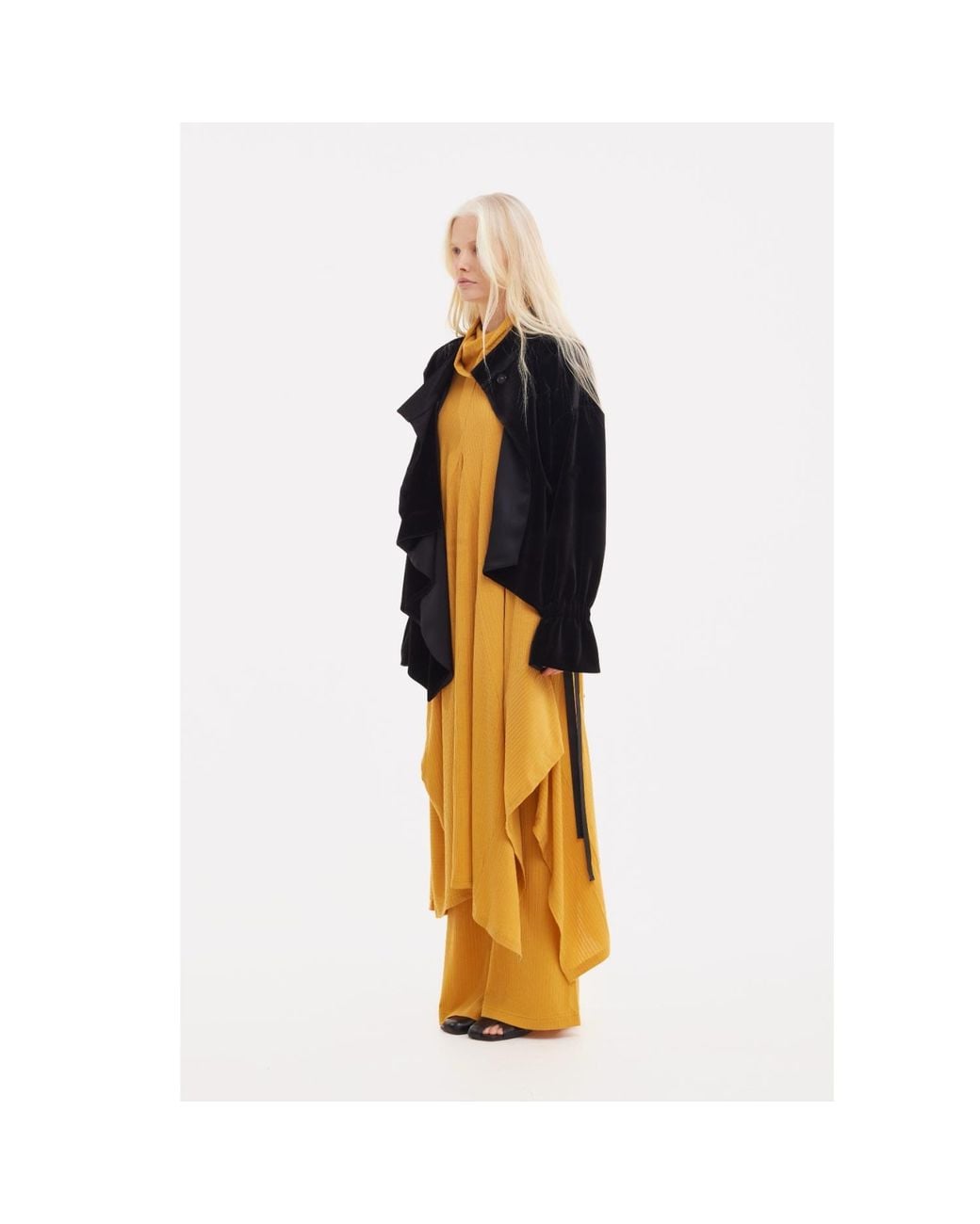 Julia Allert Orange Two-Piece Set Knit Dress And Pants