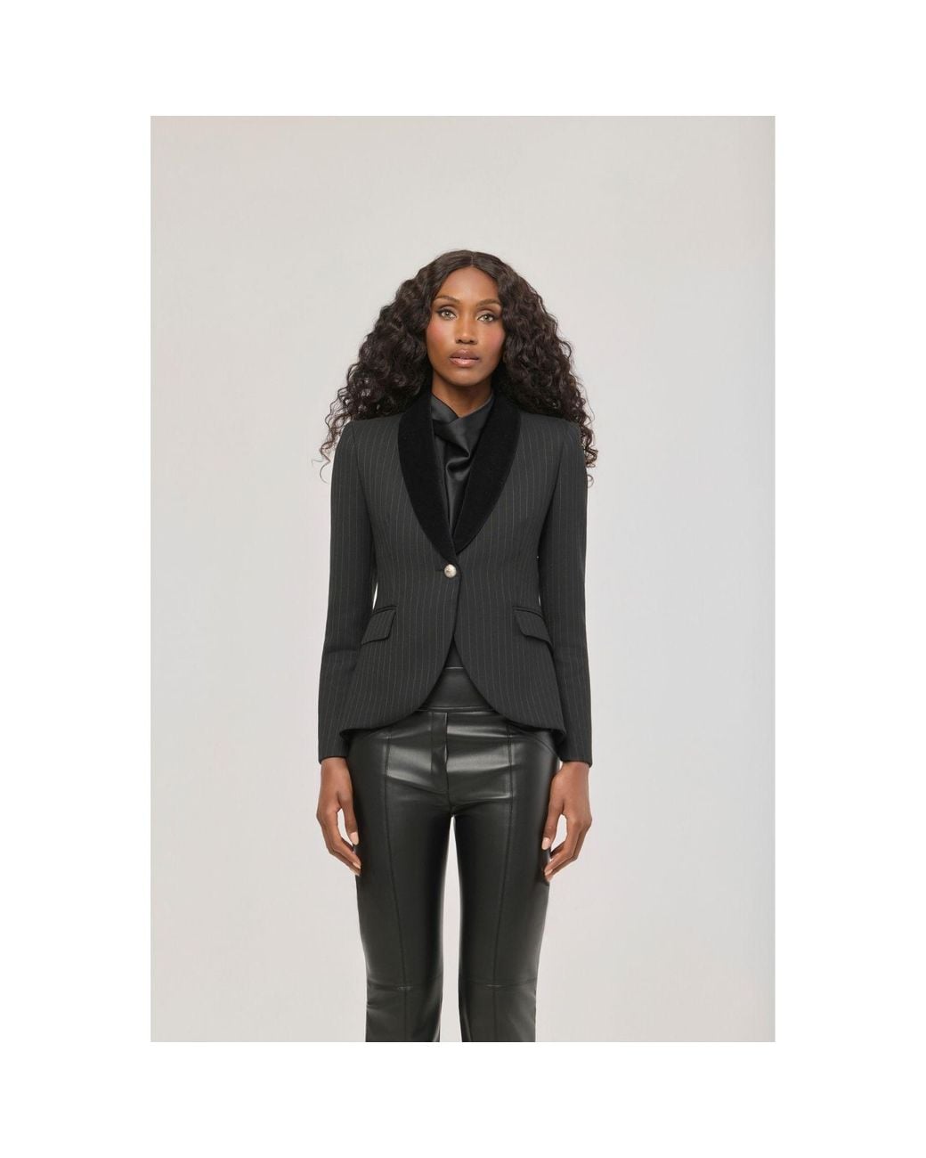 The Extreme Collection Black Pinstripe Blazer With Jewel Embroidery The Gardens