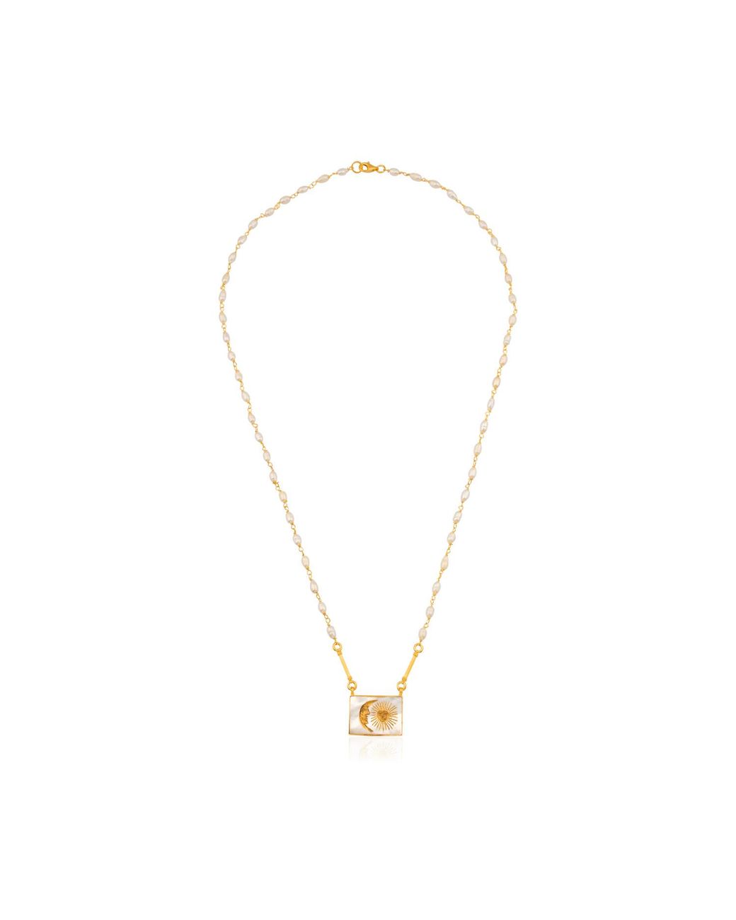 Ece London Metallic The Moon And The Sun Necklace